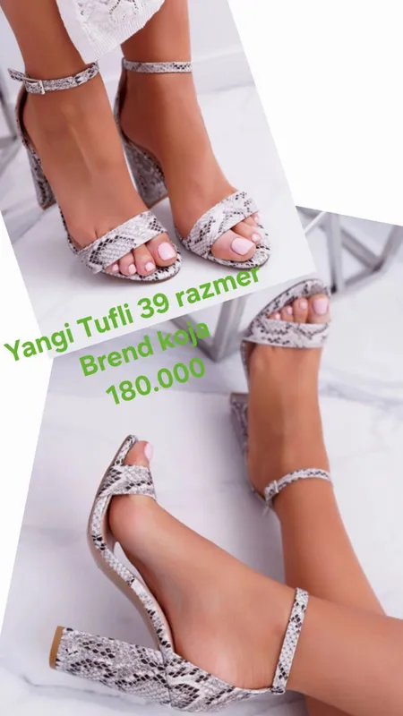 Yangi tufli 39 razmer Korea