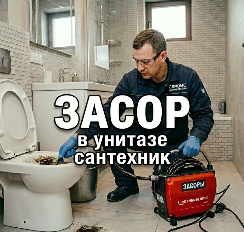 Услуги сантехника. ЗАСОР в квартирах. Чистка конализации аппаратом