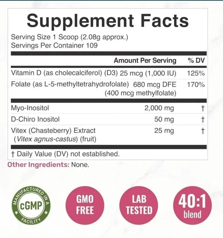 Myo- inositol d chiro, powder,Мио д хиро инозитол,Мио инозитол, 227 gr — фото 2 Myo- inositol d chiro, powder,Мио д хиро инозитол,Мио инозитол, 227 gr — фото 2