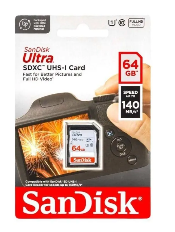 Карта памяти для фотоаппарата Sandisk Ultra SDXC, 32/64/128/256 1 Карта памяти для фотоаппарата Sandisk Ultra SDXC, 32/64/128/256 1