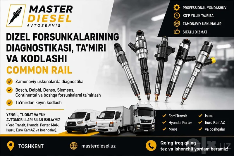 Common Rail dizel forsunkalar diagnostikasi, ta’miri va kodlashi 1 Common Rail dizel forsunkalar diagnostikasi, ta’miri va kodlashi 1