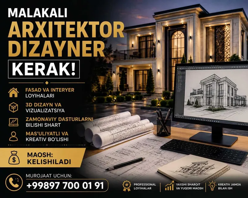 Arxitektor Dizayner Kerak