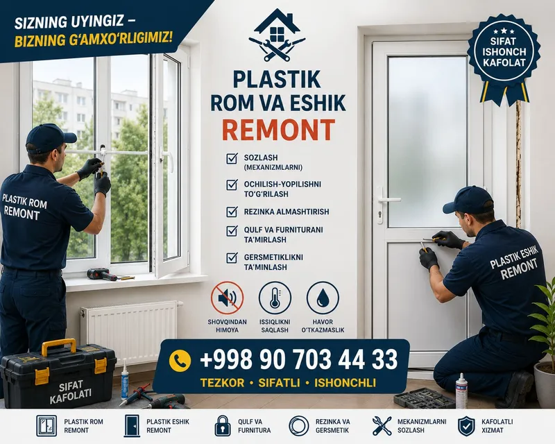 remont akfa. plastik va alyumin eshik romlar