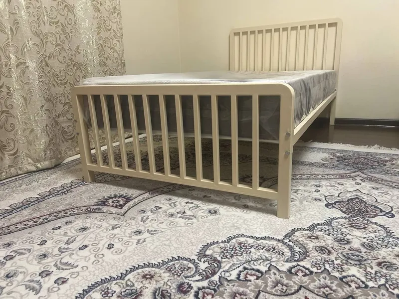 Металлическая кровать. Двухспальная кровать. Темир крават — фото 5