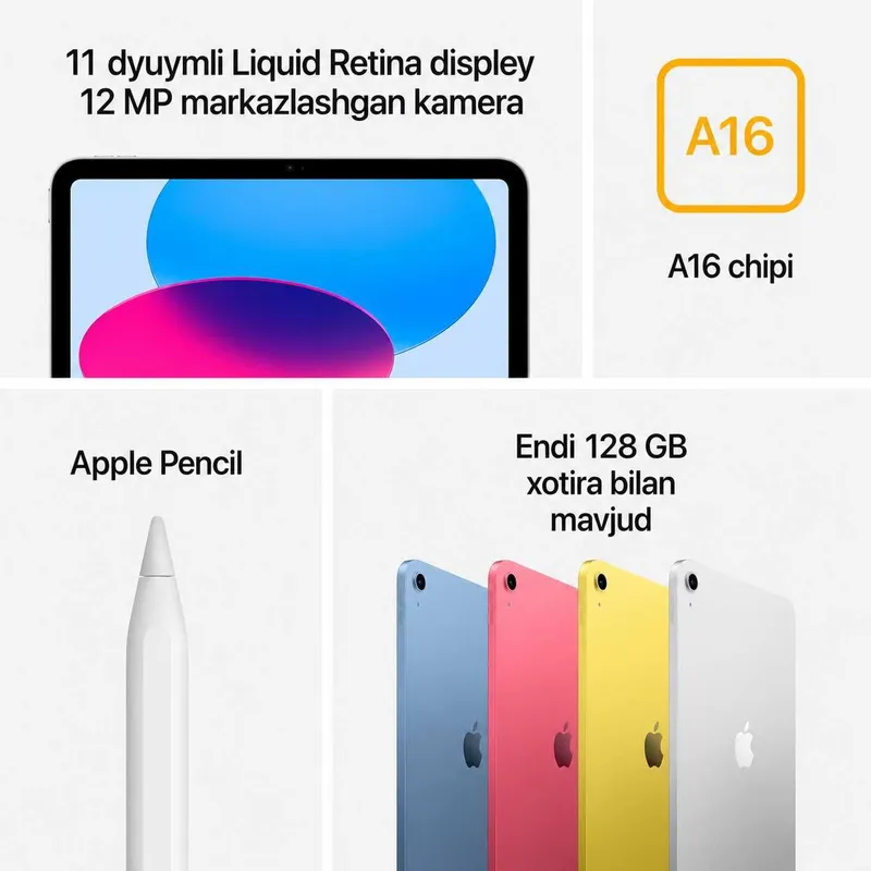 Apple Ipad A16 128 GB pink,silver,blue 2