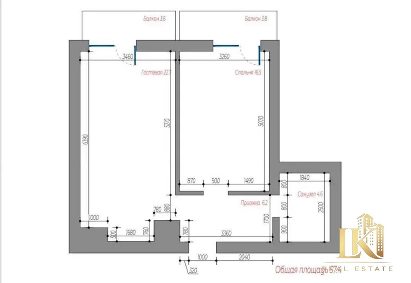 Продаётся 2-комнатная квартира в ЖК Regnum Plaza (без ремонта, с кадастром) 5
