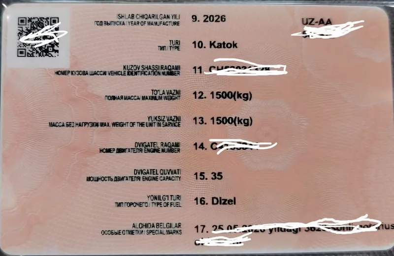 Каток сотилади 1.5т 2026й 2 Каток сотилади 1.5т 2026й 2