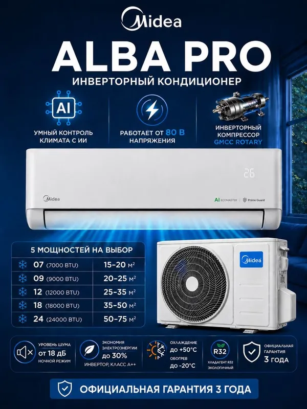 Кондиционер Midea Alba Pro 12 — фото 1