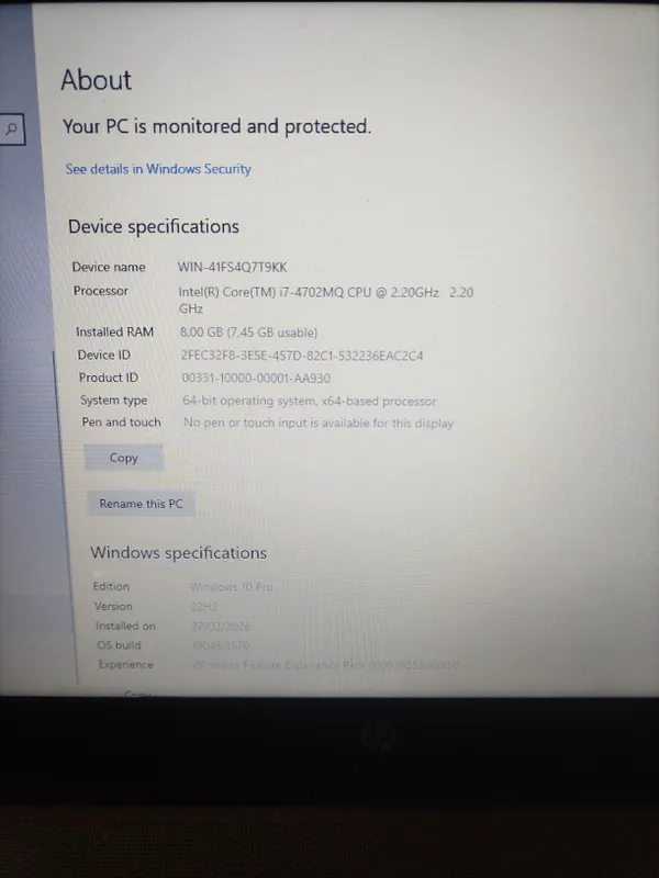 hp probook 650 G1 2