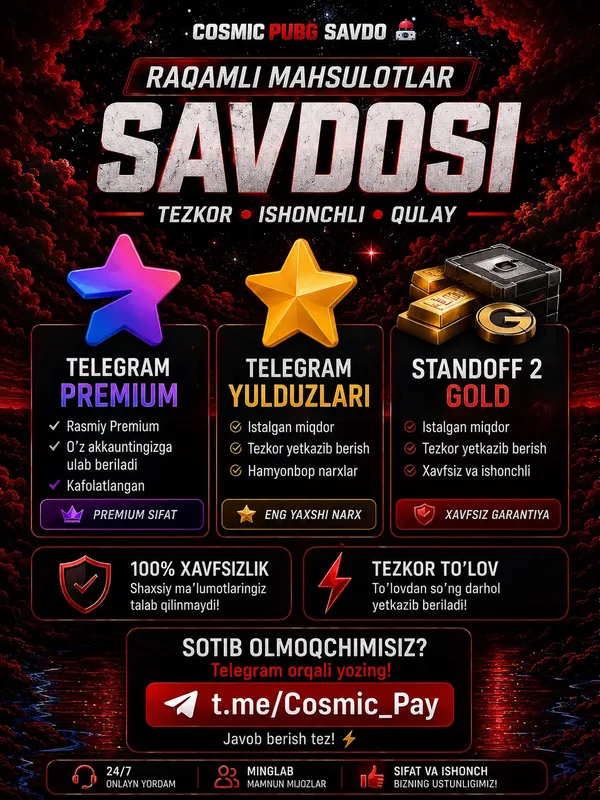 Telegram sotuv, xizmati 1 Telegram sotuv, xizmati 1