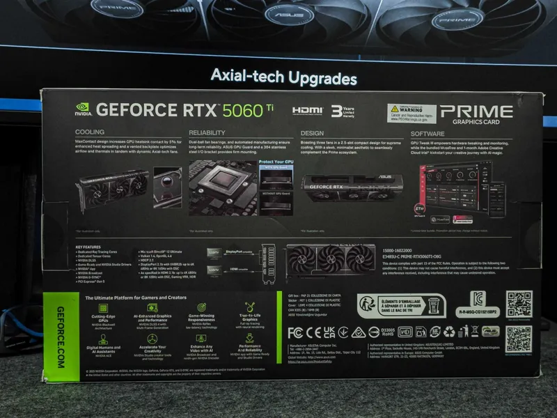 Новый Комплект Asus Prime RTX5060Ti 8G+Gigabyte B650+TeamGroup 2x8GBD5 — фото 5