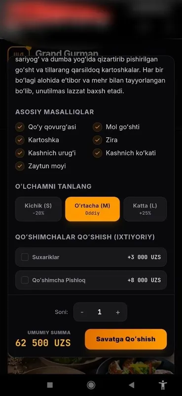 Online menu narxi 8mln 8 Online menu narxi 8mln 8