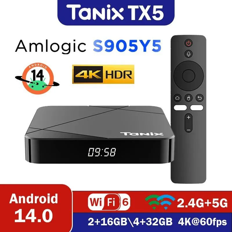 ТВ-приставка Tanix TX5 2/16 Amlogic S905Y5 4K Android 14 Smart TV Box 2
