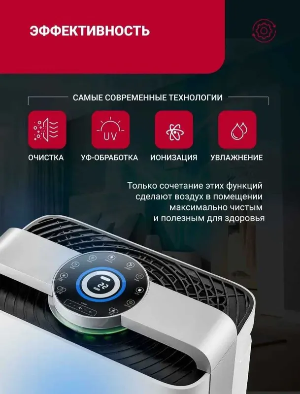 Очиститель воздуха Welkin + Увлажнитель Model: K-08A (Wi-Fi) до 60 м2 — фото 4