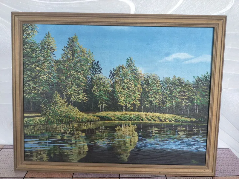 60x45 o‘lchamdagi moybo‘yoq rasm, qo‘lda ishlangan, ramkada. A’lo holatda. O‘lcham 4 60x45 o‘lchamdagi moybo‘yoq rasm, qo‘lda ishlangan, ramkada. A’lo holatda. O‘lcham 4