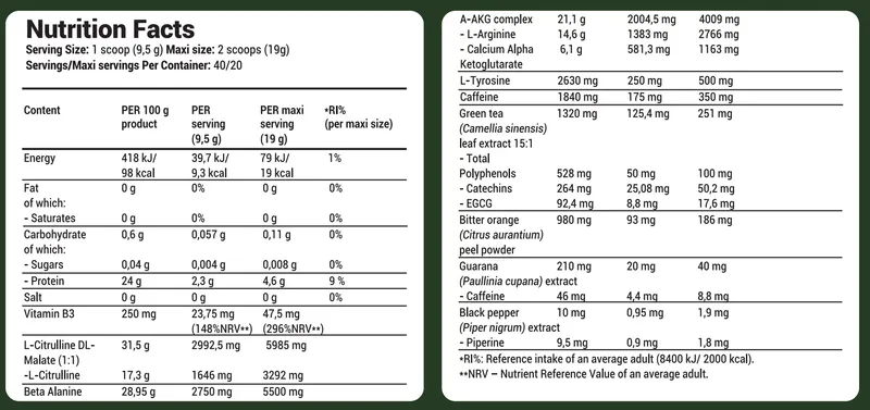 Energetik Army1 BAZOOKA PRE-WORKOUT 380g 40porsiya — фото 1