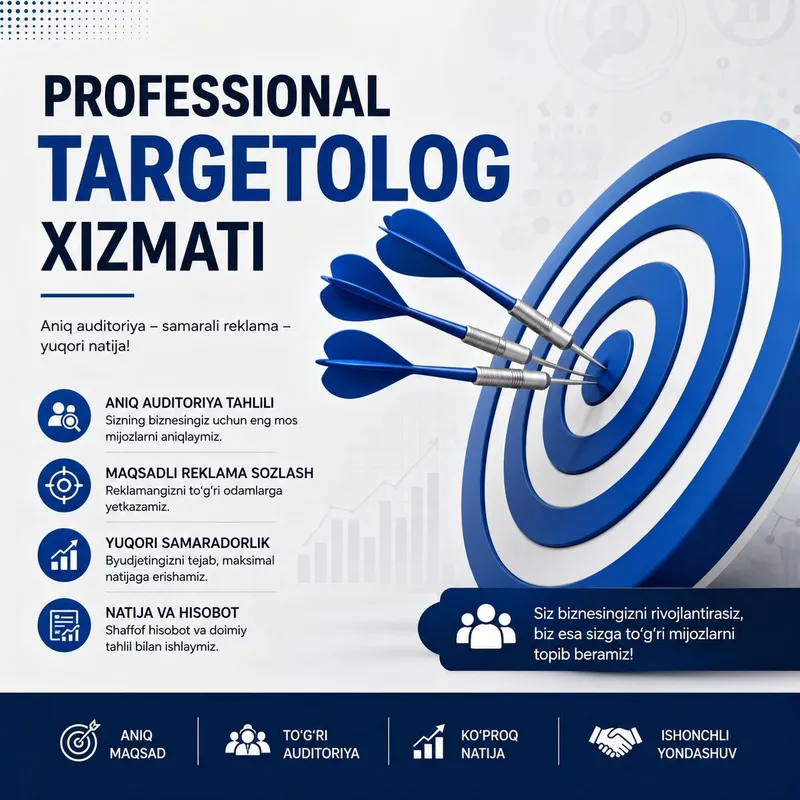 Targetolog Xizmati professional darajada Targetolog Xizmati professional darajada