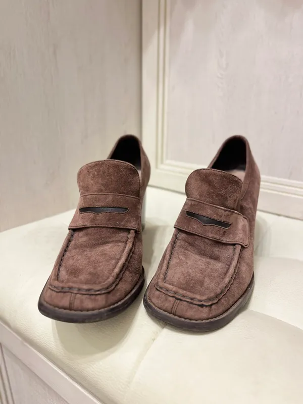 Лоферы TJCollection оригинал натуральная замша 37р