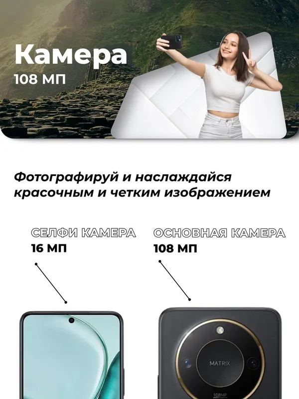 Смартфон HONOR X9C SMART 8/256GB Midnight Black (Dual SIM), рюкзак в подарок 3