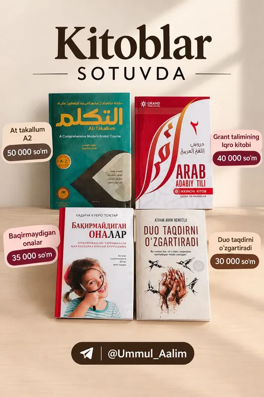 «At Takallum», «Iqro», «Grant ta’lim» «At Takallum», «Iqro», «Grant ta’lim»