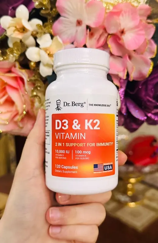 Dr berg vitamin d3+k2, 10.000, 5.000 iu+100 mcg, витамин д3 к2, 60-120 — фото 2