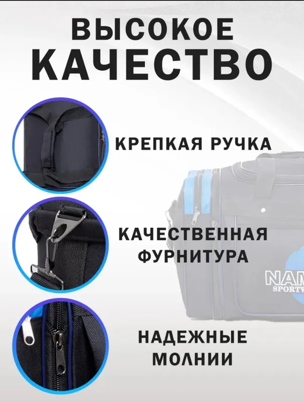 Большая сумка синего цвета 4