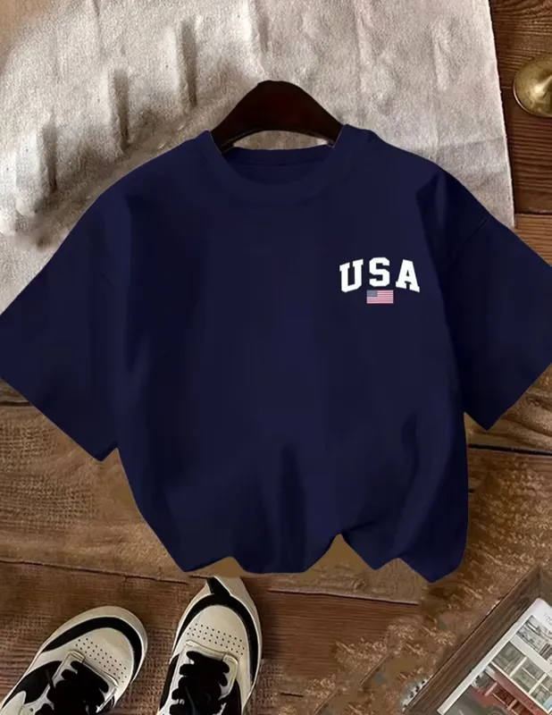 Футболка чёрного цвета с надписью USA Футболка чёрного цвета с надписью USA