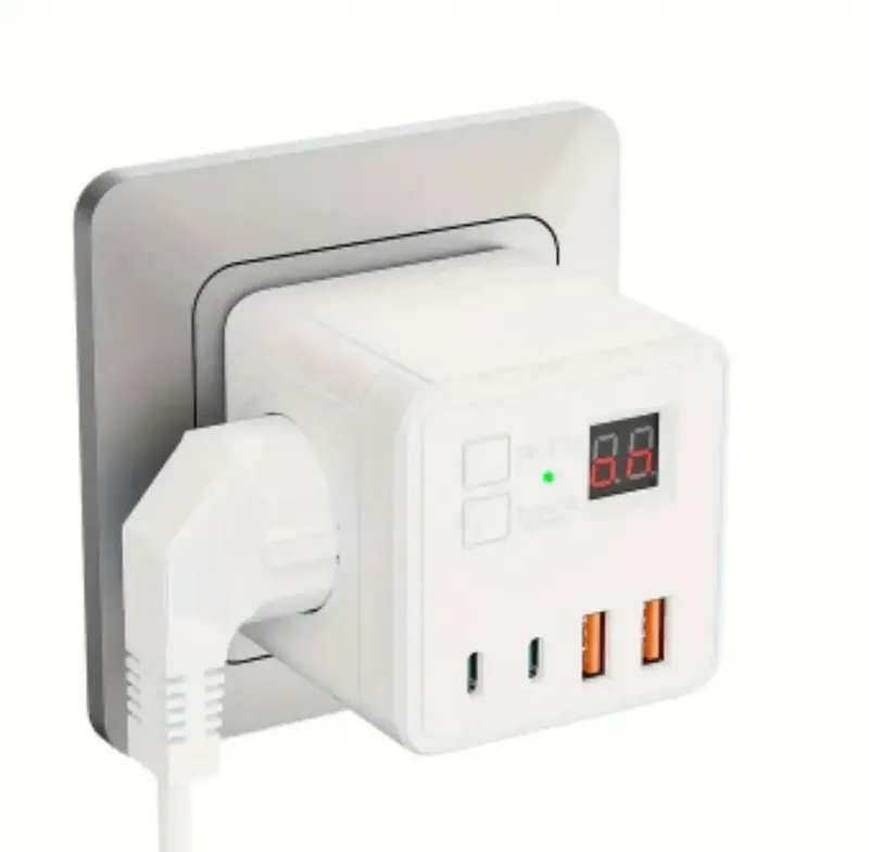 Сетевой фильтр с таймером 3 розетки + 2 USB-порта + 2 Type-C