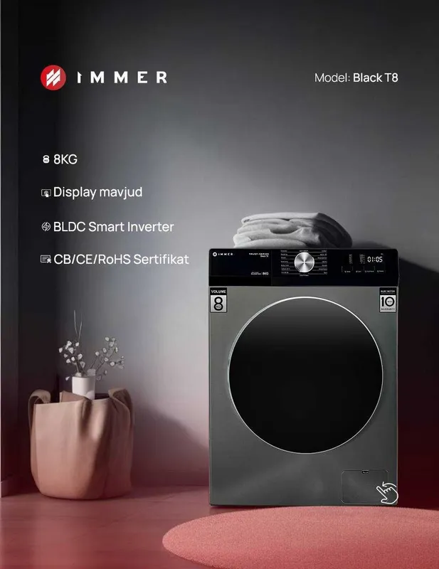 Стиральная машина IMMER inverter 6 - 8 кг с паром Stiam + Доставка 6