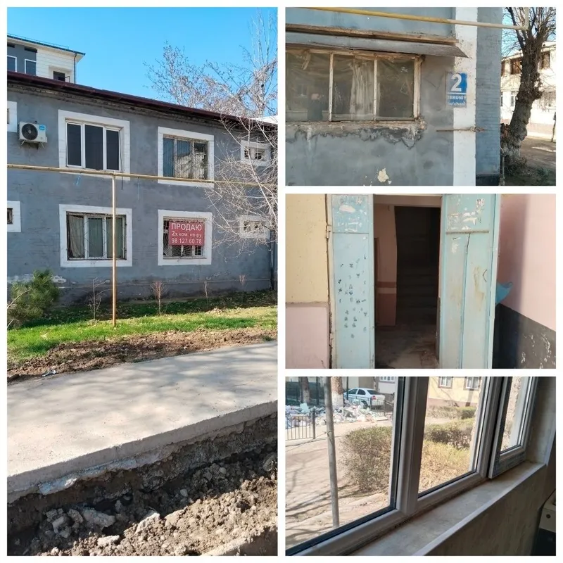 Срочно. Продам 2-х ком. Своя. 2/1/2 Янгиюль. Евроремонт. Ламинат — фото 1