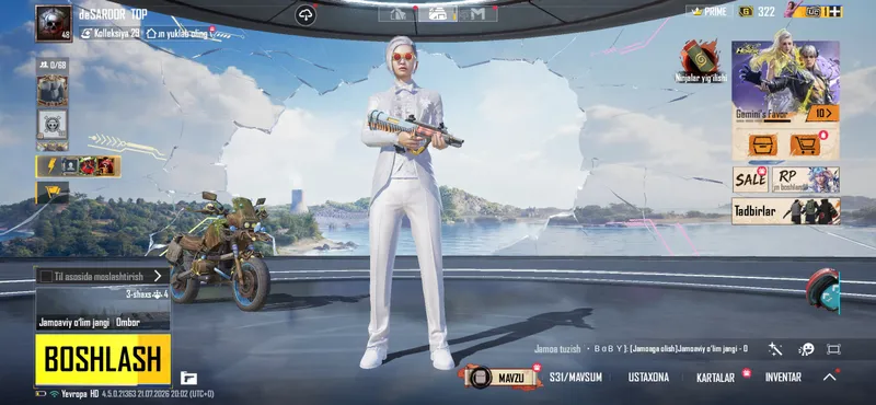 Shikalad narxda pubg akaunt 1