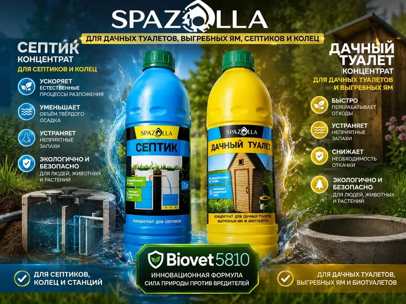 Spazolla для дачных туалетов и выгребных ям сетиков и колец