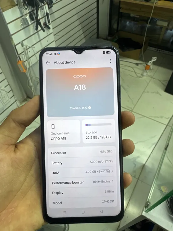 Oppo a18 holati ideal б/у karobka yoʻq 128 gb 2