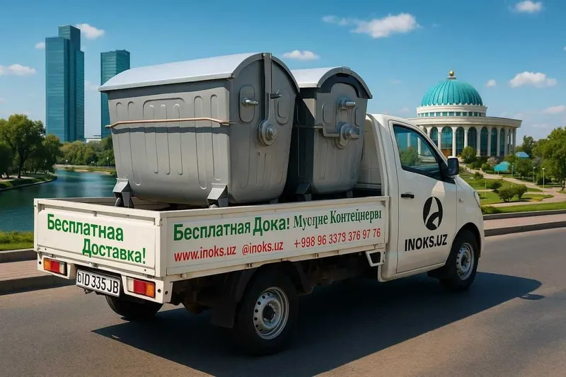 Мусорный контейнер 1100 л (оцинкованный)