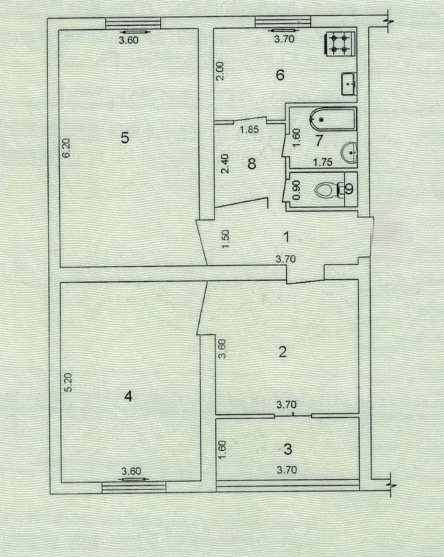 Продажа 2-комн. кв. 52 м², Мирабадский 5