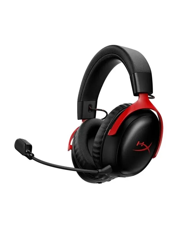 Беспроводные наушники HyperX Cloud III S Wireless, с микрофоном, 2,4 ГГц + Bluetooth, красные, игровые — фото 5