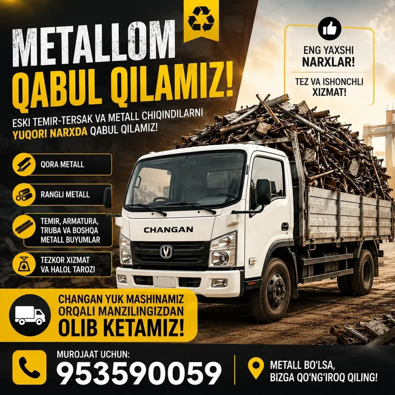 Металлом Оламиз/ Metallolom har xil metalom olamiz Toshkent boʻylab