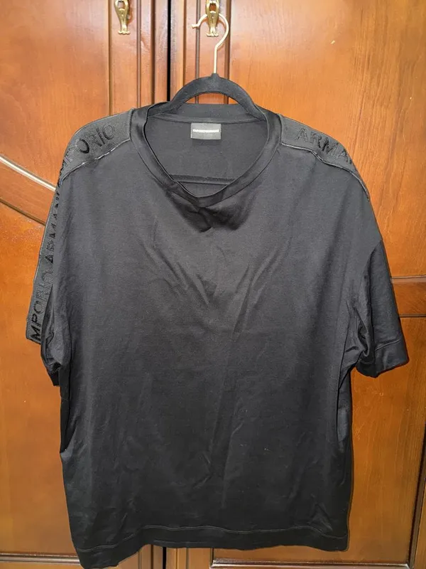 Emporio Armani футболка, размер XXL. Қора ранг. Оригинал. Италиядан. — фото 4