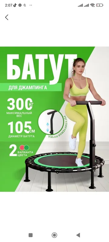 Батут для фитнеса и прыжков 2 Батут для фитнеса и прыжков 2