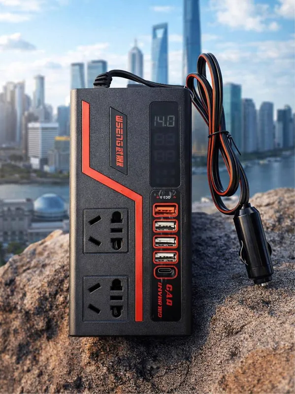 Компактный Автомобильный Инвертор 12V → 220V USB портами Доставка есть