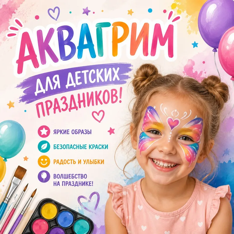 АКВАГРИМ ДЛЯ ДЕТСКИХ ПРАЗДНИКОВ