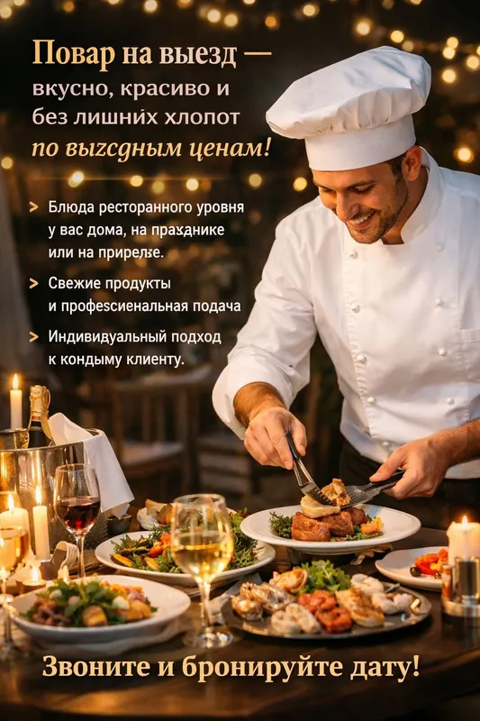 Oshpaz Xizmati (Услуги Повар) Выездной Повар Повар на выезд — вкусн