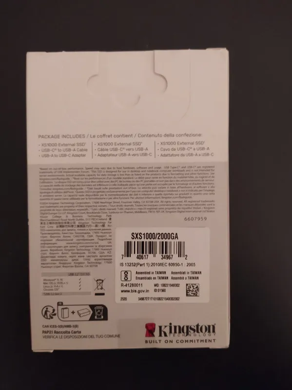 Kingston SSD XS1000 2TB sotiladi 2 Kingston SSD XS1000 2TB sotiladi 2