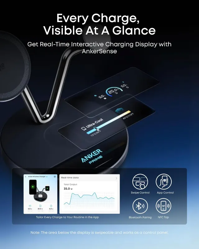 Anker Prime 3-in-1 QI2 simsiz zaryadlash stansiyasi 8