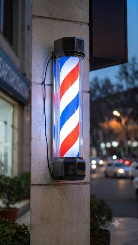 Вывеска Barber Pole для барбершопа (новая) 2