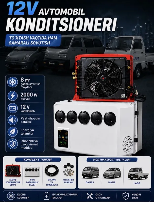 Avto konditsioner 12v 24v 3