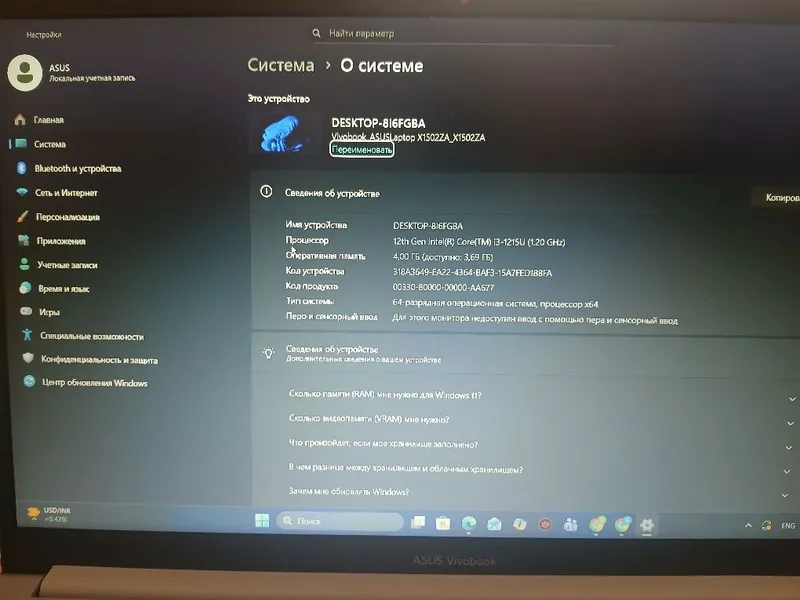 Vivobook Asus X1502ZA 2 Vivobook Asus X1502ZA 2