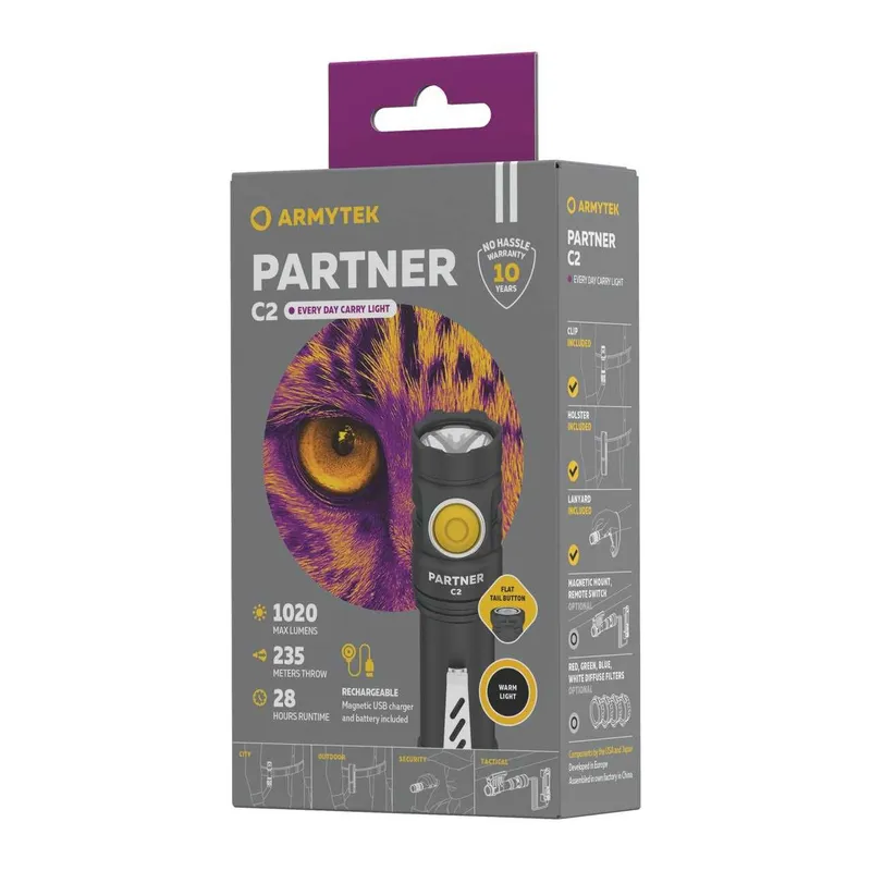 Фонарь Armytek Partner C2 Magnet USB — фото 2