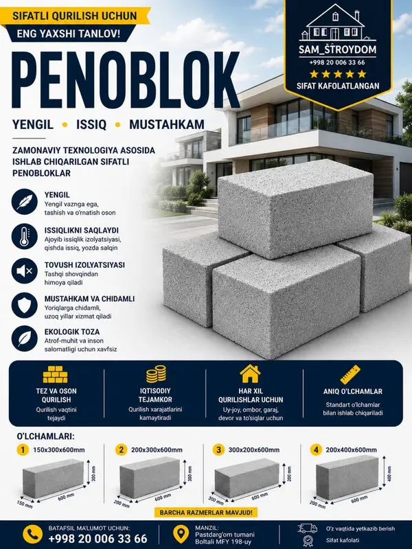 Sifatli va xamyonbob PENOBLOK