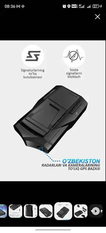 Neoline X-COP 7700s Black antiradar, radar detektori, O'zbekiston uchu 4